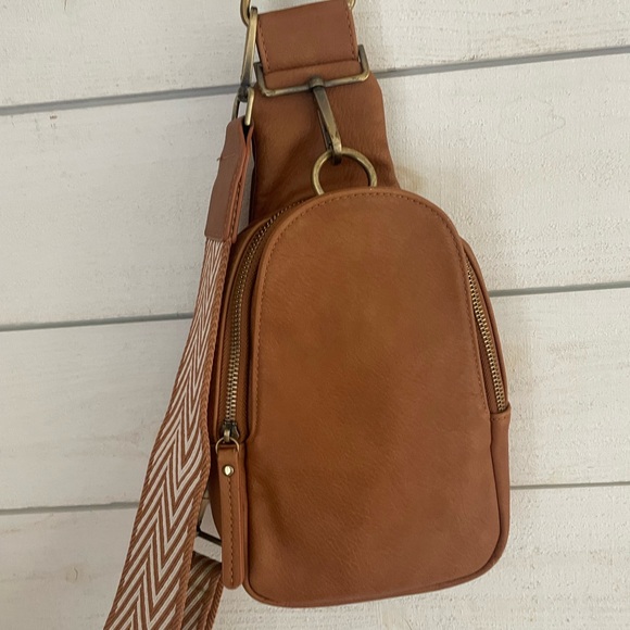 Anthropology Brown small Crossbody Bag with strap - Picture 3 of 11